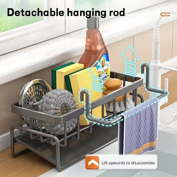 Vask Caddy svamp holder vask kurv børste holder