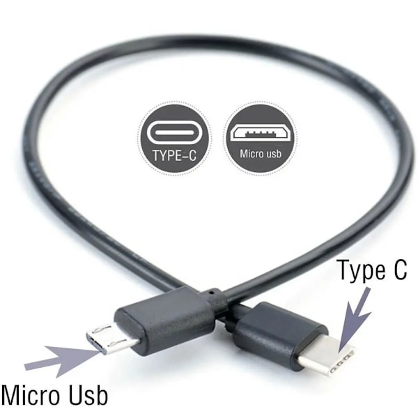 Typ C till Micro USB Hane Sync Ladda OTG LADDARE Kabel sladd
