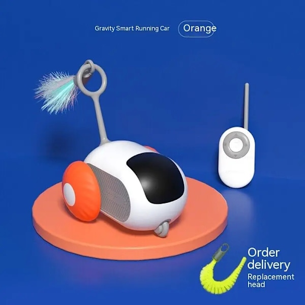 Fjärrkontroll Smart Cat Toy Active Rolling Bil with Replaceable Car,Raddable Wicked Car
