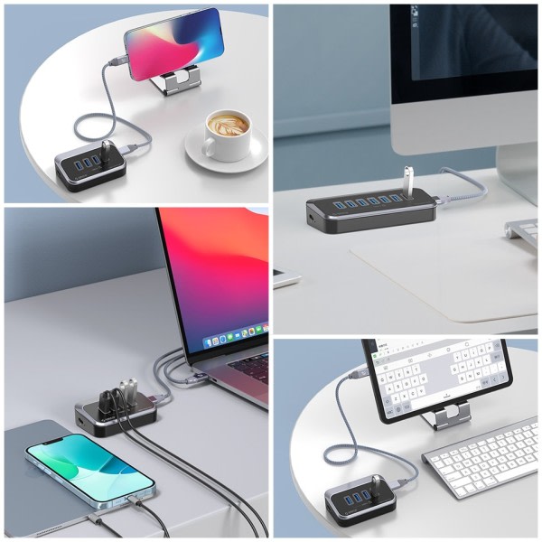 USB 3.2 telakka asema keskitin tyyppi C 10Gbps jakaja kytkin telakka moni portti liitäntä