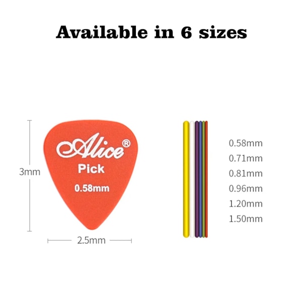 Flerfärgad gitarr pick 50/100 bitar blandat ABS premium plast gitarr pick