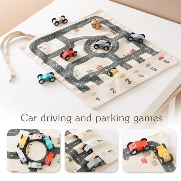 Barn's Montessori Trafik Toy 35*31 CM Baby City Traffic Road Map Spel Trä leksak
