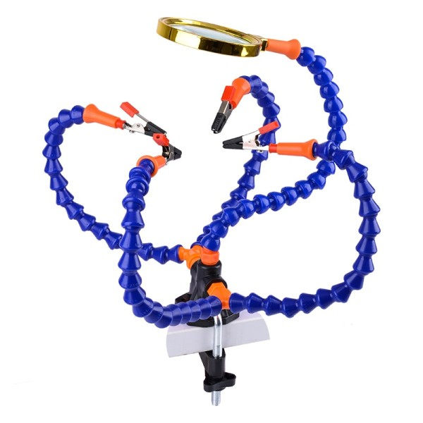 Benk Slik Bord Klem Loddestasjon Med 5Pc Fleksible Armer Loddejern