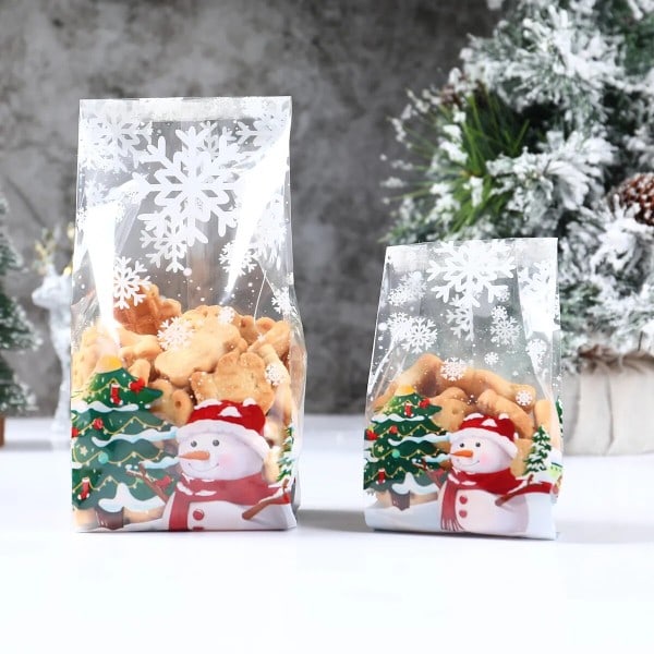 Jul Snögubbe bakat varor påse god jul inredning