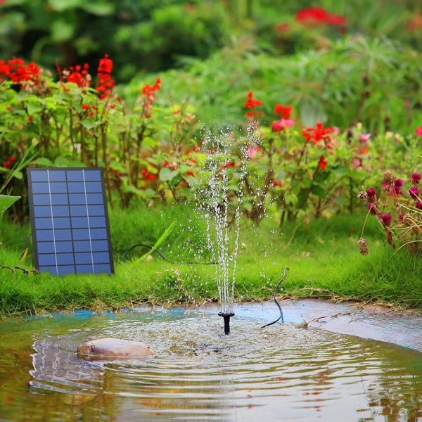 2,5W aurinko suihkulähde pumppu, 6 suuttimella ja 4ft vesi putki,Solar voimalla pumppu lintu kylpyyn,Pond,Garden