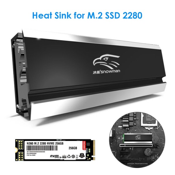 M.2 SSD NVMe jäähdytin jäähdytin 2280 solid state kiintolevy levy jäähdytin