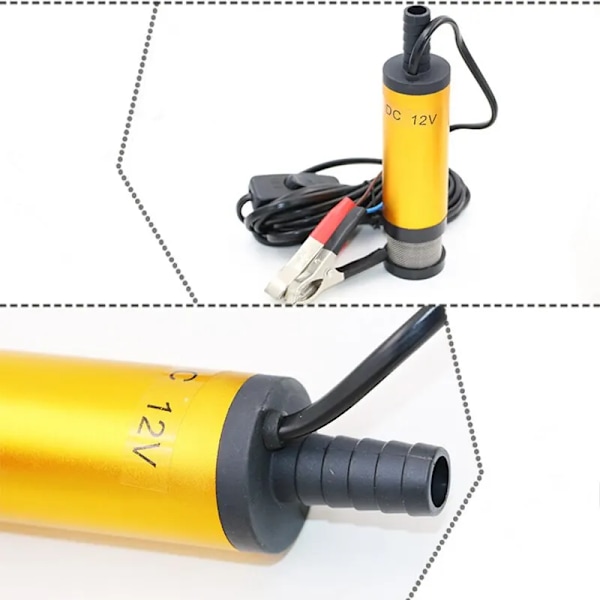Kannettava mini 12V 24V DC sähkö uppo pumppu