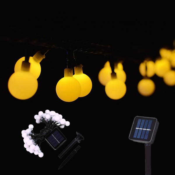 Camping Solar String Lights Utomhus 200 Led Crystal Globe Lights
