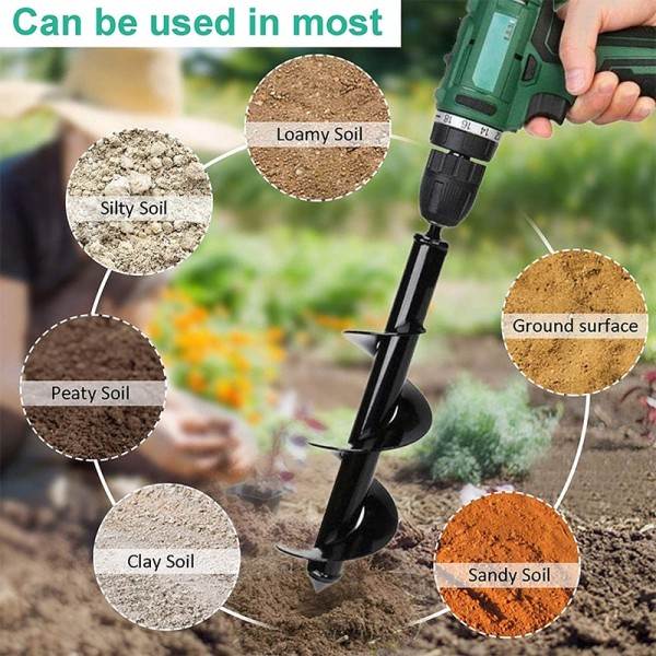 Trädgård borr borr bit verktyg stål planter borr borr borr stolpe hål grävare blomma plantering hål grävare borr