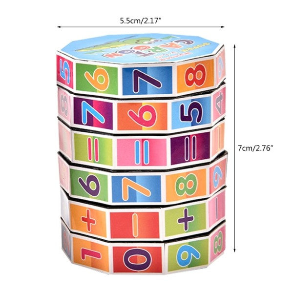 Børn Montessori Magic Cube Matematik Legetøj Børn Matematik Aritmetik Uddannelsesmæssigt Spinning Blok Børn Tidlig læring Legetøj