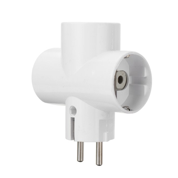 1st ABS fler ström uttag  flerplugg 3-vägs fler plugg uttag adapter