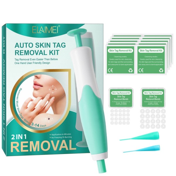Hud Tag Remover Kit Mulvad Vårta Remover Utrustning Skin Tag Behandling Verktyg