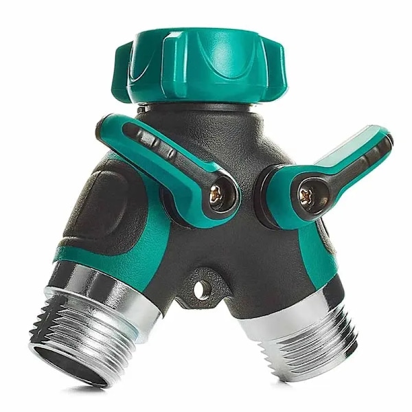 Hage Vanning Toveis Slange Splitter Kobling 3/4 Tommer Hage Kran Vann Splitter Y Conector Drypp Vanning Adapter