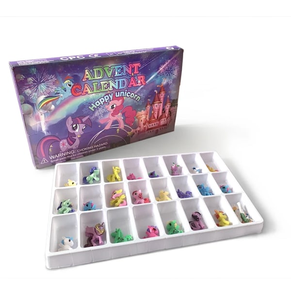 Enhörning figurer present låda 24 bitar advent kalender av anime karaktär dockor