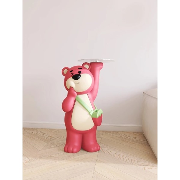 Jordbær bjørn Hjem Dekor Statue Stue Værelse Hjem Dekoration Stor gulv Figurine