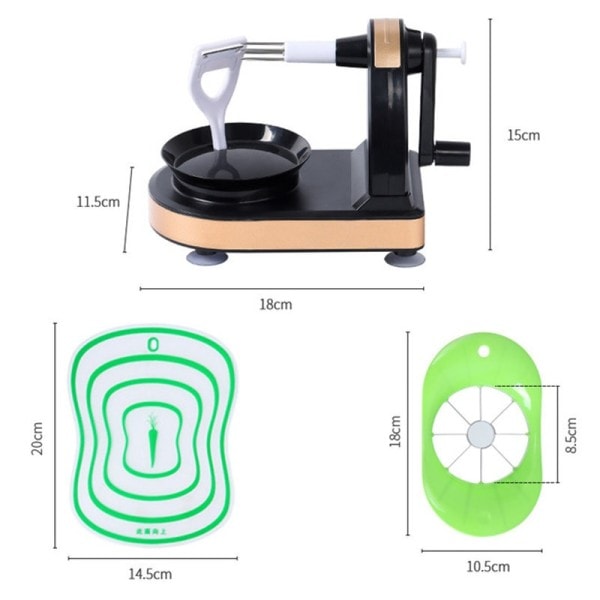 Håndsveivd Multifunksjonell Eple Peeler Machine Home Fruit Peeler Med Eple Slicer Corer Cutter