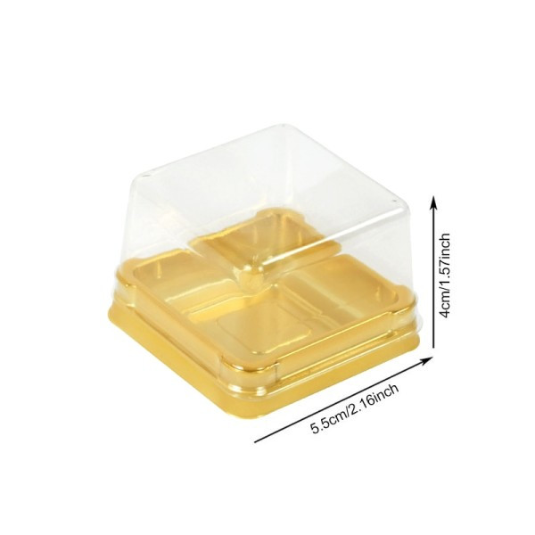 Mini Dessert Tårta Låda Behållare Transparent Muffin Konditori Bakning Förpackning Lådor