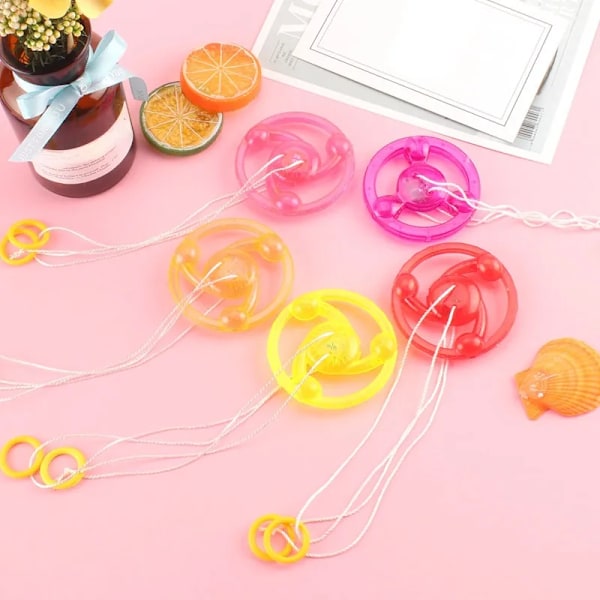 Luminous Hand Pull Lysande Blinkande Rep Svänghjul Toy Led Light Toy
