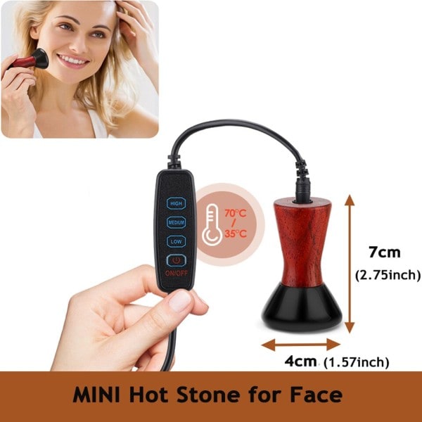 Elektrisk Hot Stone Massager til Krop Ansigt skrabning terapi Anti cellulite Massage Ansigtsbehandling