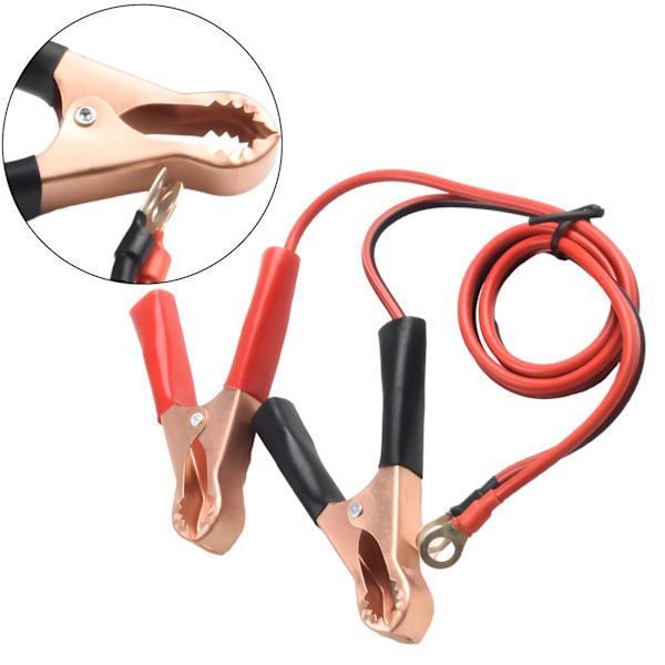 2 Styks Bil 50AMP Batteri Inverter Wire Strøm Overførsel Kabel Alligator Clip