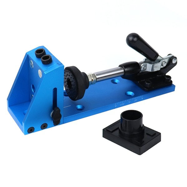 Træbearbejdning Skråt Hul Dyveling Jig Lomme Hul Jig Kit Med 9,5 mm Bor Bit Guide