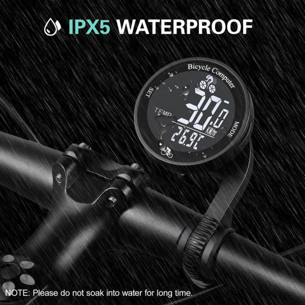 Trådløs Cykel Computer Vandtæt Cykel Kilometertæller Multi Funktionel LCD Skærm Cykling Speedometer Mountain Bike Speedo Måler