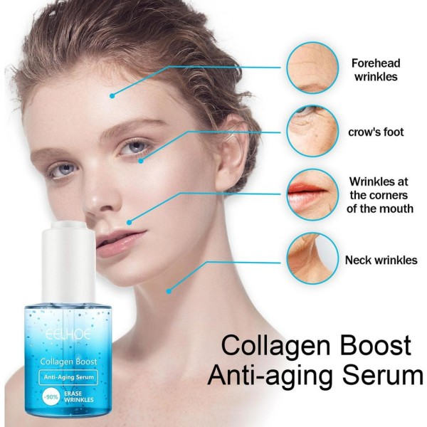 30ml Anti Aging Collagen Boost Face Serum Hyaluron Acid SerumWrinkle Fjerner