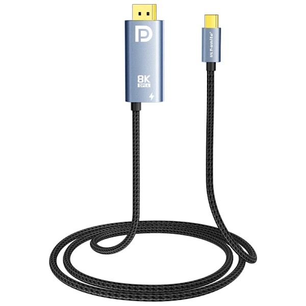 Type C til DP 1,4 kabel 8K60Hz USB C til DisplayPort ledning