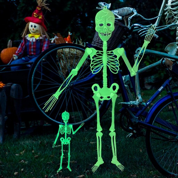 Valoisa Halloween luuranko valaistu haamu Halloween ulko piha ovi sisustus