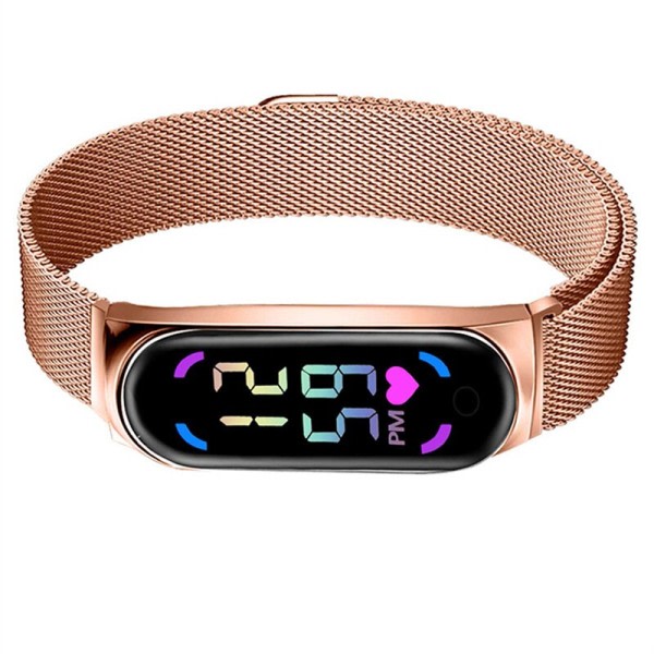 LED Kvinnor Klocka Magnetisk Klockarmband rem Vattentät Touch Feminin Klocka Mode Digital armbandsur