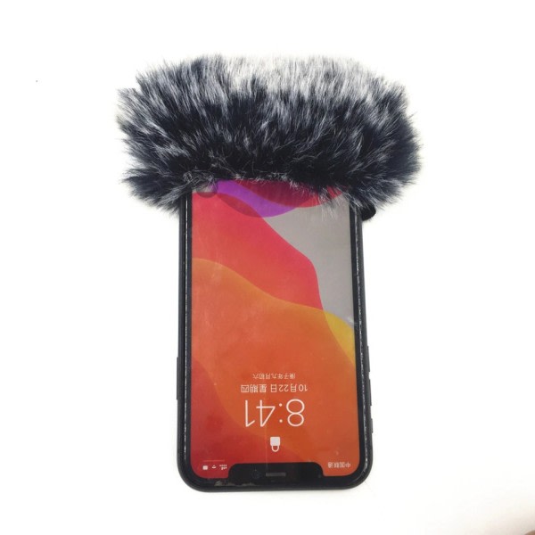 Udendørs kunstig pels vind telefon mikrofon  optagelse mikrofon cover muffe forrude