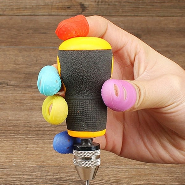 5 stk Multifunksjonell Silikon Fingerbinger Uthult Ut Puster Beskyttende Finger Sleeve