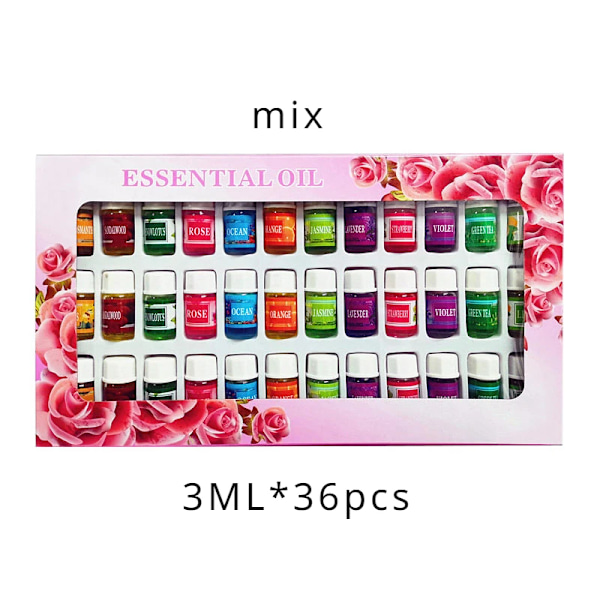 36% 2A3ml eteeriset öljyt aromaterapia kostutin huone tuoksu essential aromi hajotin