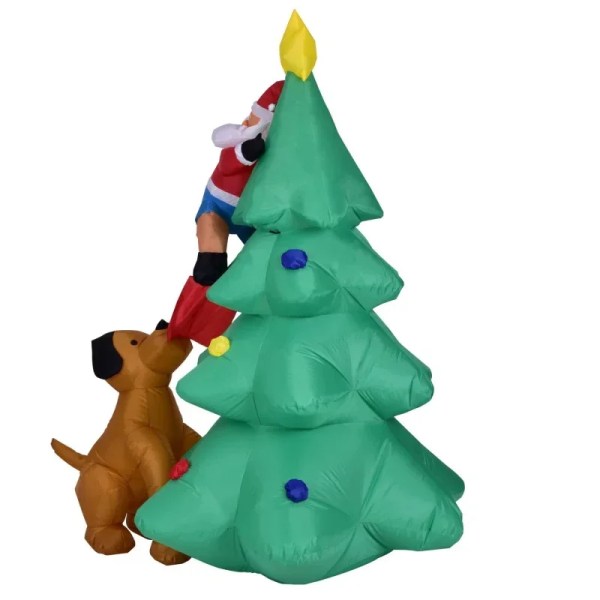 1,8m joulu puhallettava joulupukki LED koira joulu puu lelu ulkopuutarha joulu koristelu