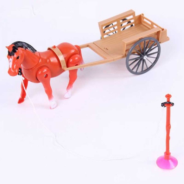 Robot häst leksak elektronisk ponny husdjur dragande vagn runt löpning gå elektrisk häst leksaker