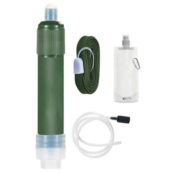Överlevnad vatten renare överlevnad vatten filter överlevnad vatten renare nödläge utomhus vatten filter halm