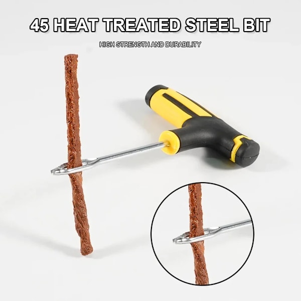 Auto Bike Tubeless Däck Däck Punktering Plug Garage Verktyg med gummi list