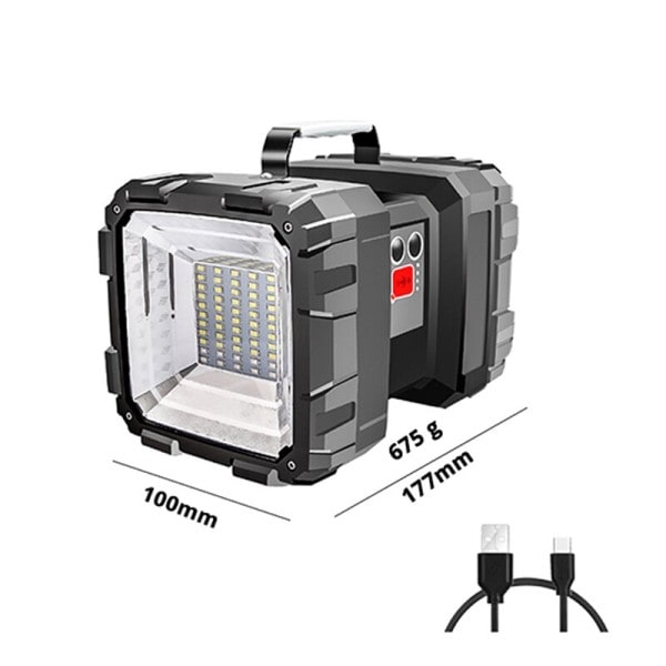 Camping Hög Power Led Ficklampor Uppladdningsbara Spotlights Sökljus
