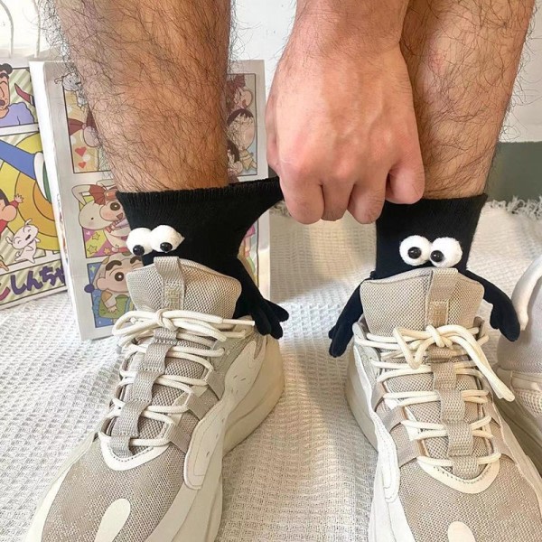 Par bomull sokk 2 par magnetisk sug hånd hånd hånd sokker