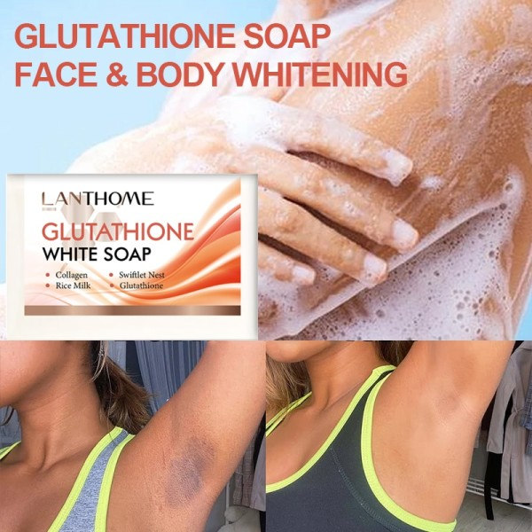 Glutation Skin Whitening Tvål Hand Tvål Lighten Mörk Underarm Ben Ta bort Död Skin