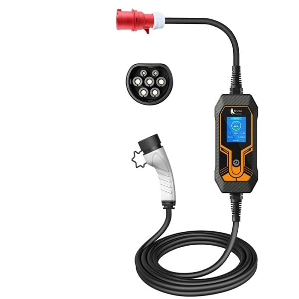 1KW 16A EV Bärbar Laddare Typ2  EVSE Laddning Låda El Bil Laddare