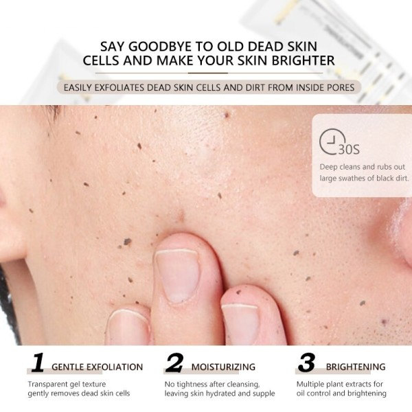 Ansigt Exfoliator Honning Peeling Gel Shrink Porer Ansigts-scrub Fugtgivende