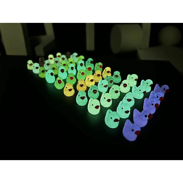 50 bitar Luminous Mini Ankor Moss Mikrolandskap Miniatyr Anka Figuriner Fairy Trädgård Tillbehör