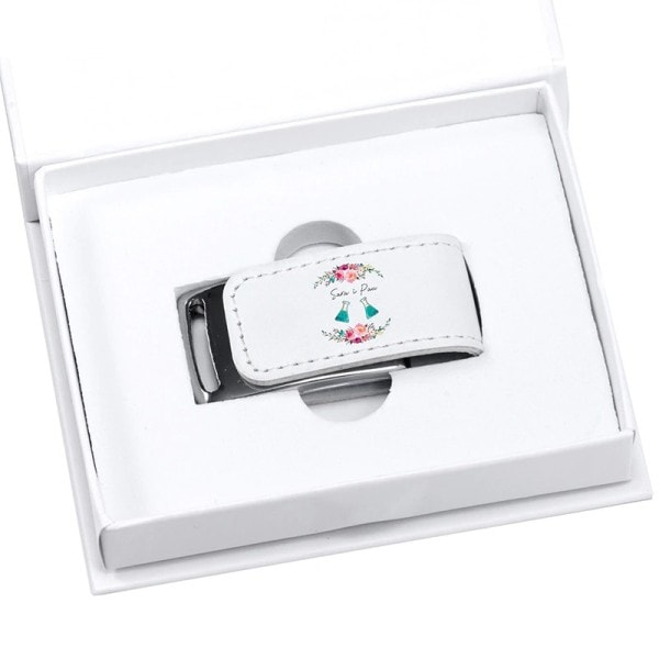 Flash Pen Drives 128GB Pendrive Læder Usb + White Box