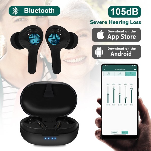 Genopladeligt høreapparater bluetooth høreapparat APP kontrol digital lyd forstærker