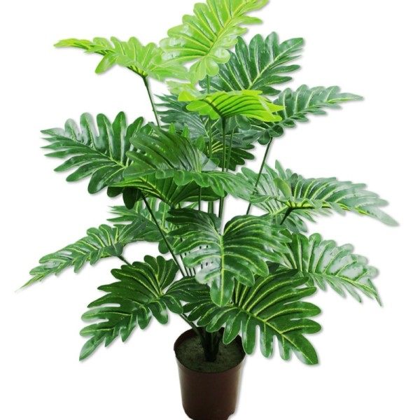 Gaffel Large Konstgjorda Växter Monstera Plast Tropical Palm Tree Gren Fake Coconut Tree