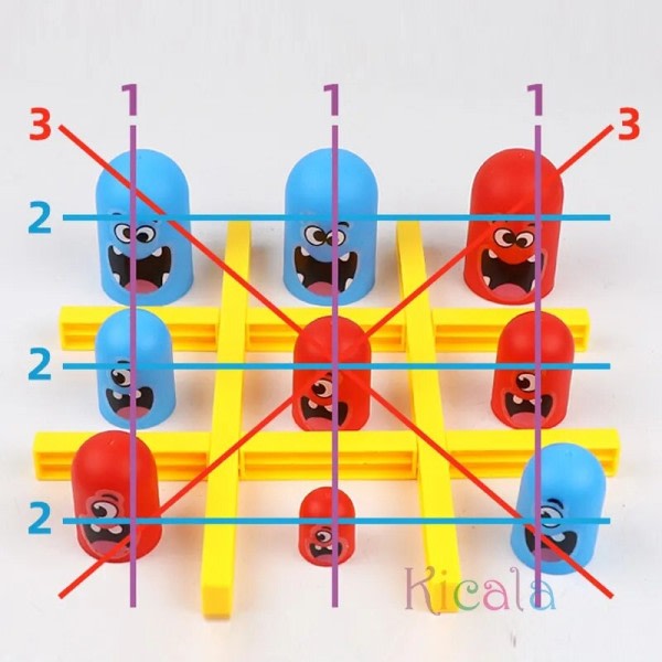 Tic Tac Toe Stor Spis Liten Gobble Brett Spill Foreldre-Barn Interaktive Pedagogiske Leker