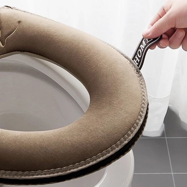 Universal WC istuin päällinen talvi lämmin pehmeä WC matto kylpyhuone pestävä irrotettava vetoketju läpällä