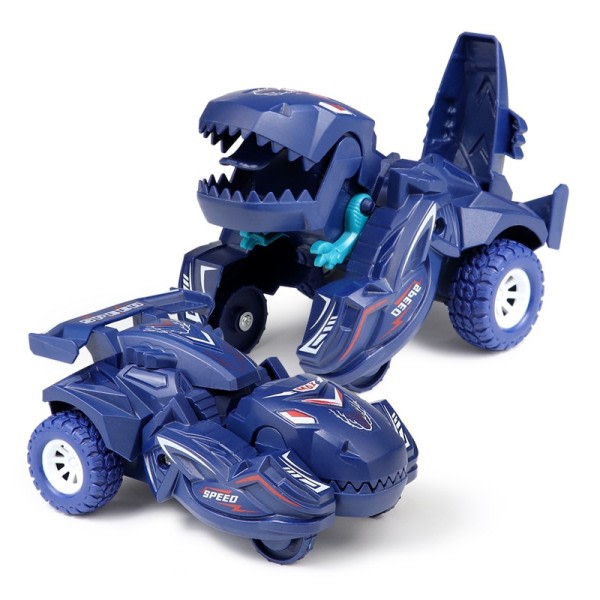 Transformering Dinosaurie Bil Deformation Bil Leksaker Tröghet Glidande Dino Bil Automatisk Transformera leksak
