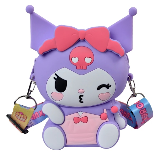 Hello Kitty Lovely Kawaii Mode väska Princess Liten Förvaring Silicon Purse Anime Tecknade Figurer Modell Leksaker
